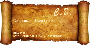 Czirmai Dominik névjegykártya