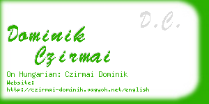 dominik czirmai business card